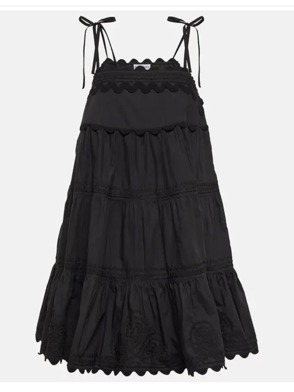 JULIET DUNN LONDON Embroidered cotton mini dress Size 1